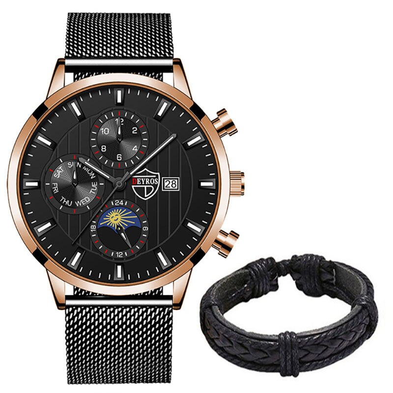 uhren herren Luxus Neue Herren Business Uhren Edelstahl Mesh Gürtel Quarz Armbanduhr Männer Sport Armband Casual Leucht Uhr Uhr